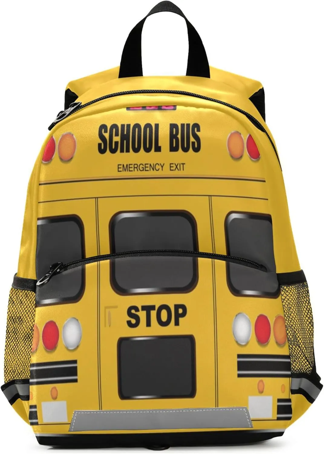 Fisyme School Bus Backpack Schoolbag Kids Daypack Toddler Travel School Bag Small Mini Backpacks for Kindergarten Preschool Nursery Boys Girls