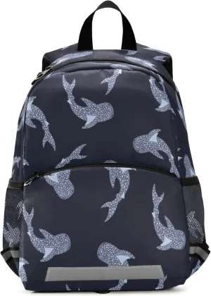 Fisyme Sea Whale Sharks Backpack Schoolbag Kids Daypack Toddler Travel School Bag Small Mini Backpacks for Kindergarten Preschool Nursery Boys Girls