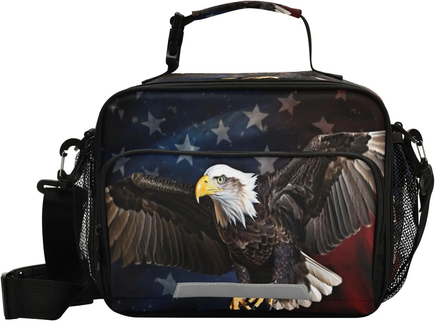 Flag Falcon Insulated Lunch Bag, Leakproof Reusable Lunch Box with Drinks Holder, Lunch Tote Bag for travel, Office Fits