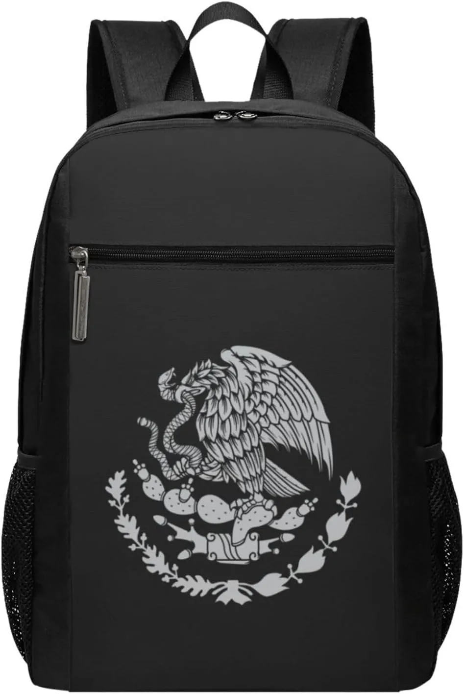 Flag of Mexico Travel Laptop Backpack, Business Anti Theft Slim Sturdy Laptops Backpacks, College Computer Bag Gift for Men & Women Fits 17 Inch Notebook,Black