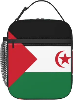 Flag Of Western Sahara Lunch Tote Bag,Food Handbags Case For Women Lunch Box Insulated Lunch Container