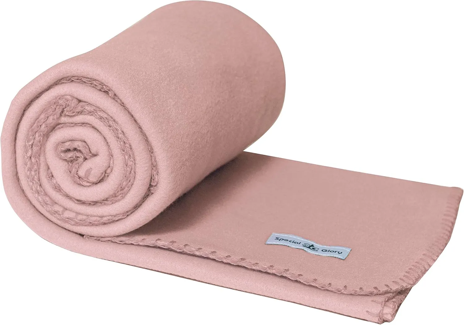 Fleece Throw Blanket Set Bulk for Travel Kids Outdoor Wedding Pet (Pink, Pack of 6 50x60 Inches)