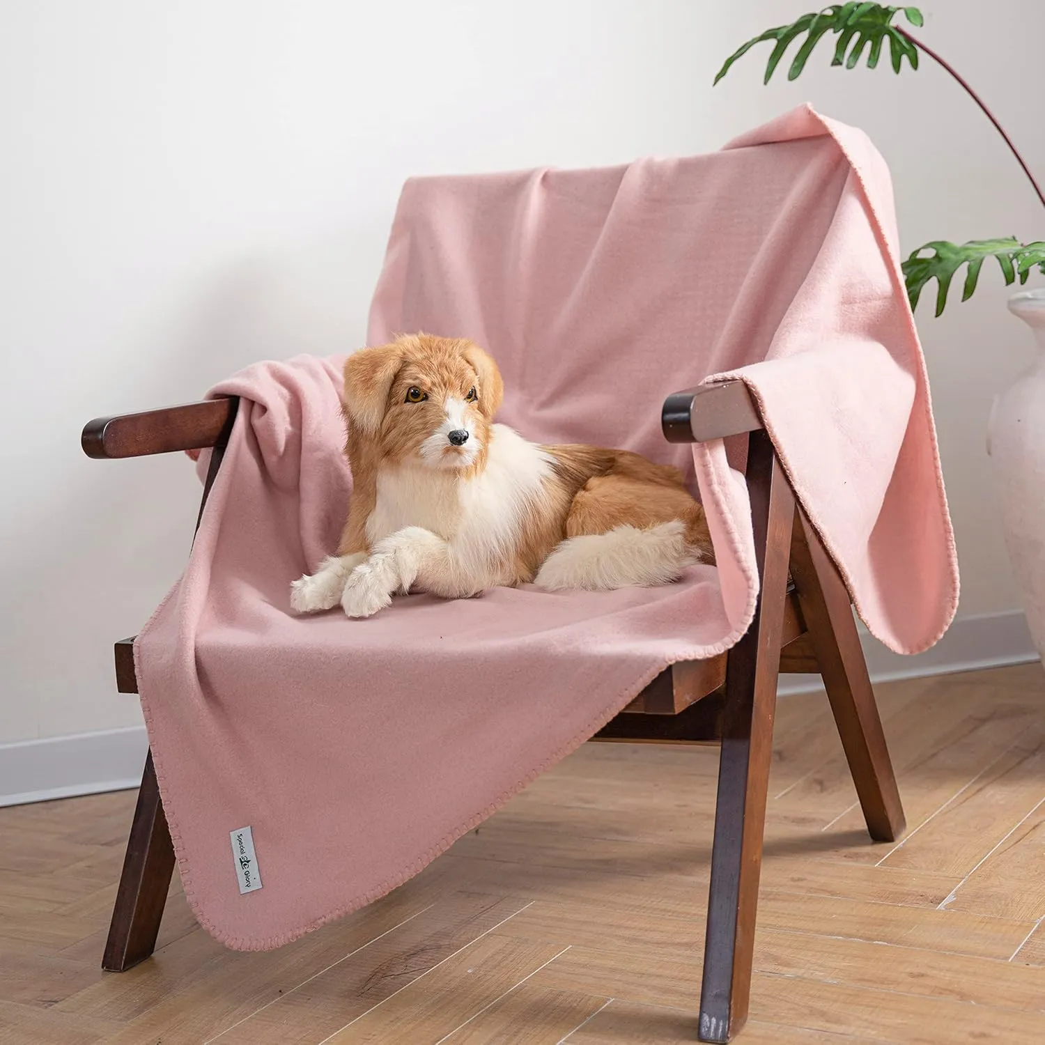 Fleece Throw Blanket Set Bulk for Travel Kids Outdoor Wedding Pet (Pink, Pack of 6 50x60 Inches)