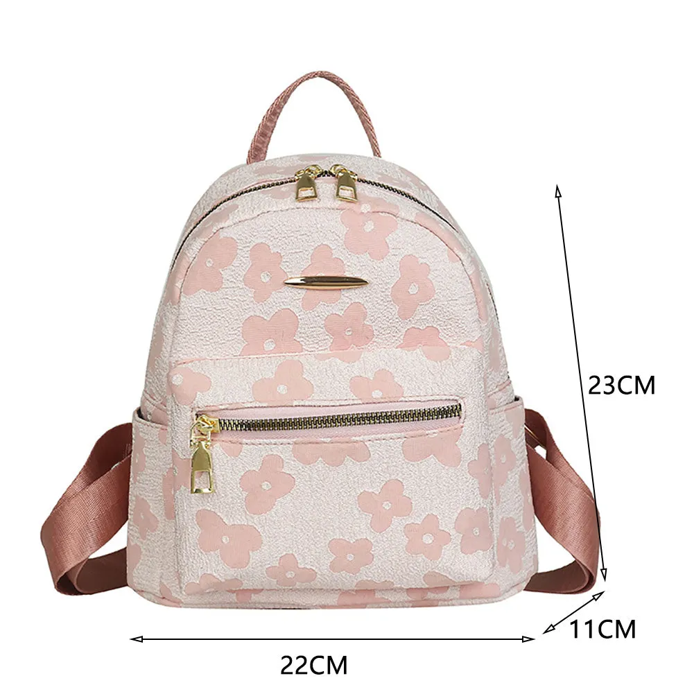 Floral Print Teen Girls Backpack