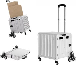 Foldable Cart with Stair Wheels: Expandable Rolling Utility Cart for Grocery Shopping, Home Organization & Easter Basket Carrier for Teacher Wagon