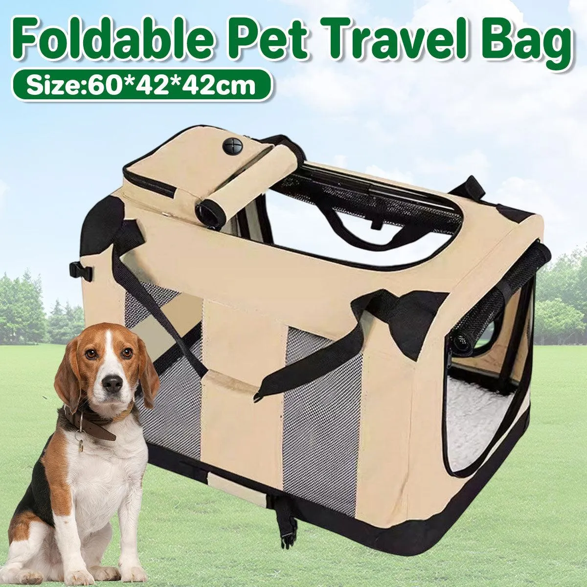 Folding Pet Bag Cat Carrier Travel Bag Portable Tote for Pets and Small Animals