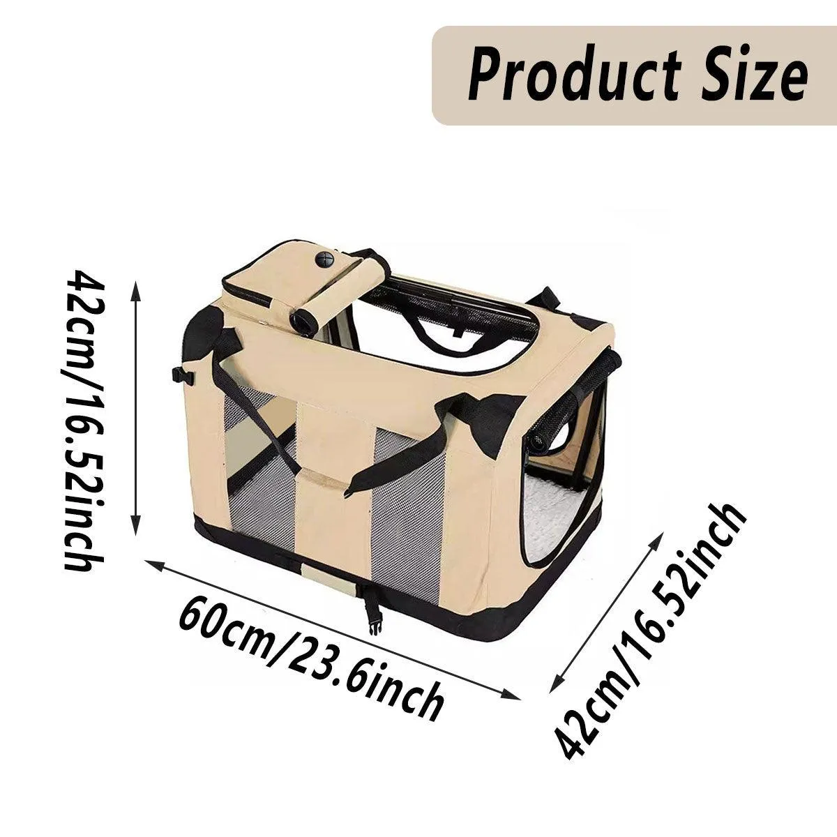 Folding Pet Bag Cat Carrier Travel Bag Portable Tote for Pets and Small Animals