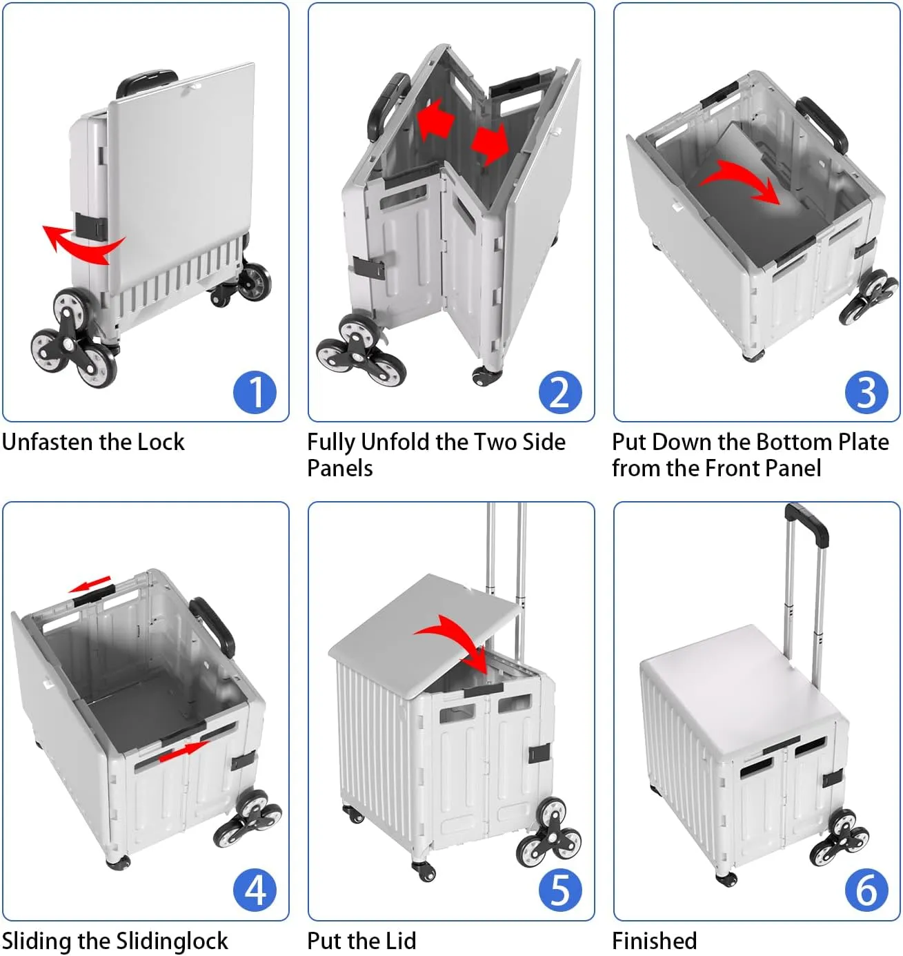 Folding Utility Cart for Housewife & Parents: Expandable Rolling Cart with Wheels, Pink Storage Organizer for Home, Easter Gifts & Shopping