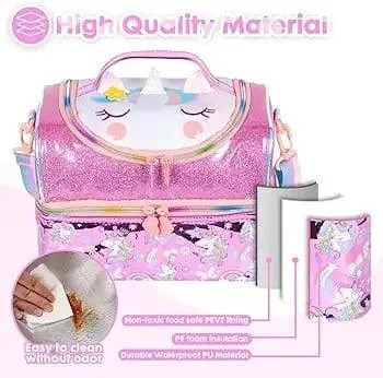 FOREVER GLITTER DUAL COMPARTMENT LUNCH BAG