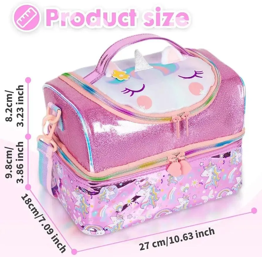 FOREVER GLITTER DUAL COMPARTMENT LUNCH BAG