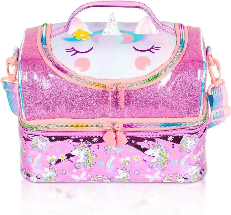 FOREVER GLITTER DUAL COMPARTMENT LUNCH BAG