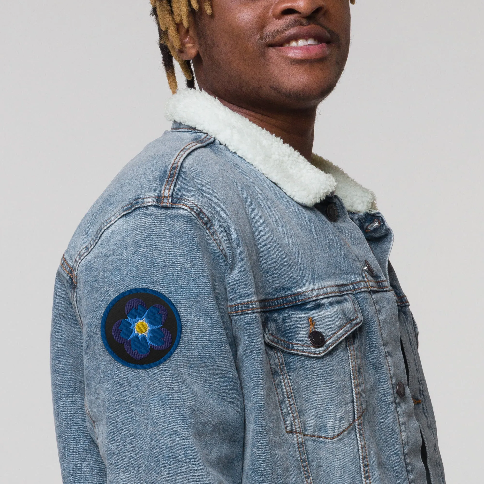 Forget-Me-Not Embroidered patches