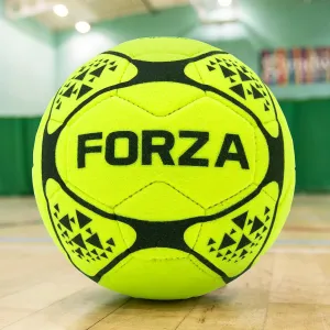 FORZA Indoor Soccer Balls [3 Sizes] | Fluorescent Yellow Soccer Balls Designed for Indoor and Laminate Surfaces - Ideal for Schools, Sports Centres & Coaches