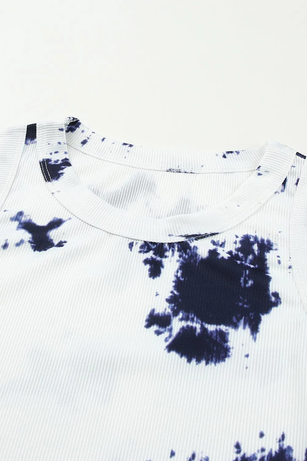 Free-Spirited Crew Neck Tie Dye Tank Top