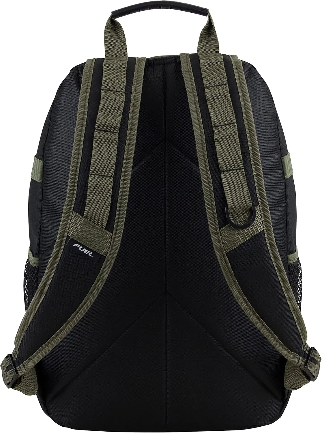 FUEL Hiking Backpack for Women Men Terra Sport, Travel, College, Gym, Work with Laptop Sleeve, Bungee, 18 Inches, Black