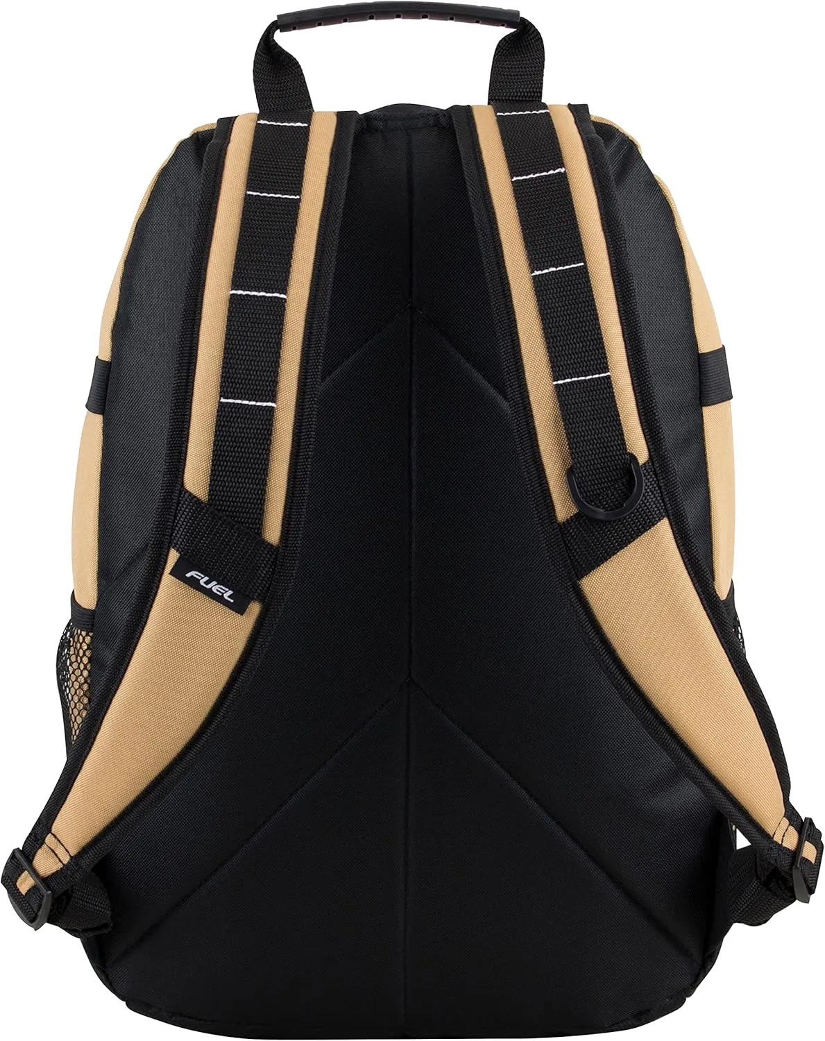 FUEL Hiking Backpack for Women Men Terra Sport, Travel, College, Gym, Work with Laptop Sleeve, Bungee, 18 Inches, Golden Harvest