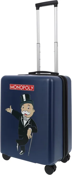 FUL Monopoly 22.5 Inch Carry On Luggage, Hardshell Rolling Suitcase with Spinner Wheels, Blue