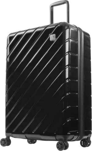 FUL Velocity Rolling Luggage, Hardshell Suitcase with Spinner Wheels, Black, 31 Inch