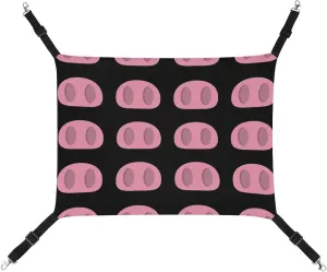 Funny Pig Noses Cat Hanging Hammock Soft Breathable Pet Cage Dog Hammock with Adjustable Straps and Metal Hooks