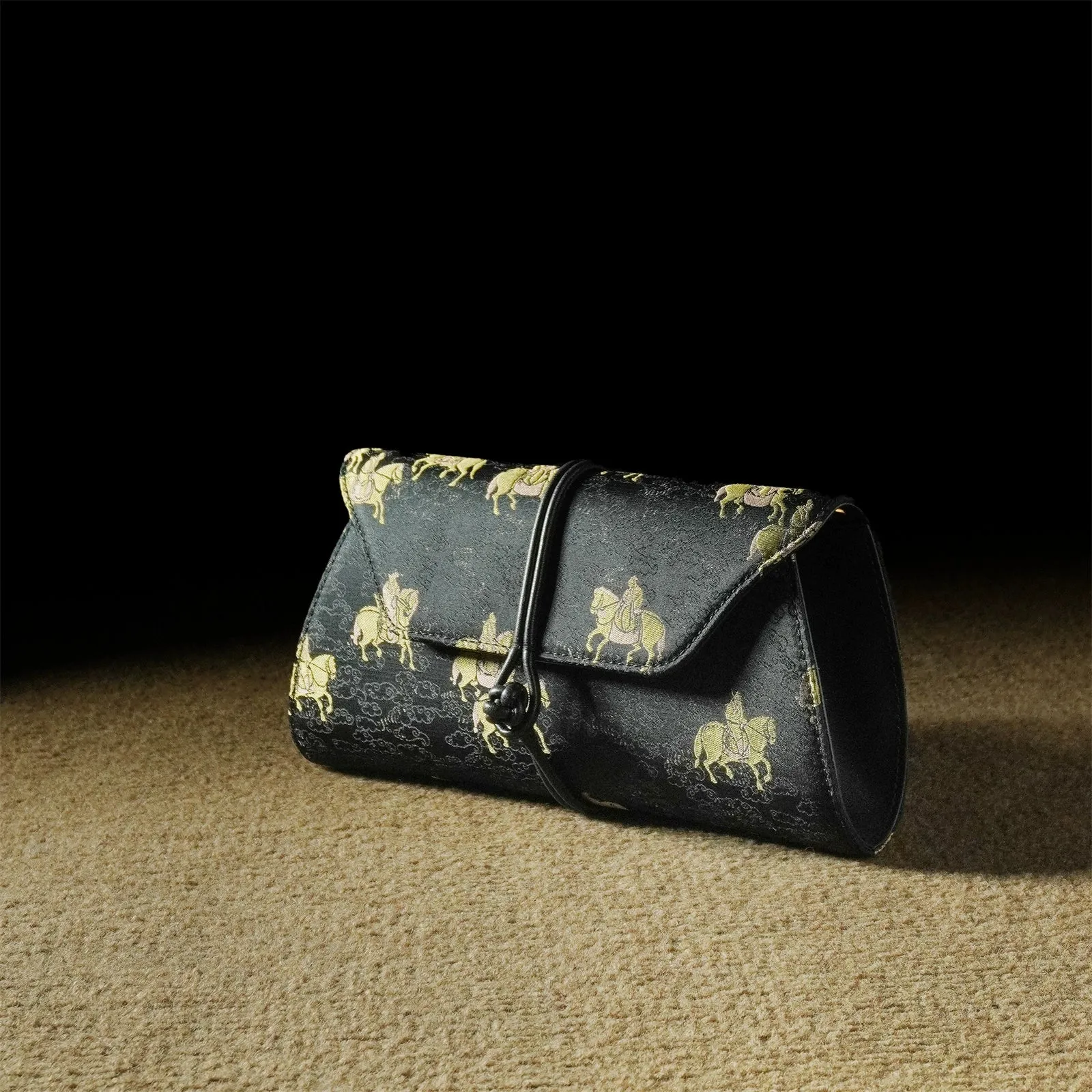 Gallop Song Brocade Clutch Bag for Women