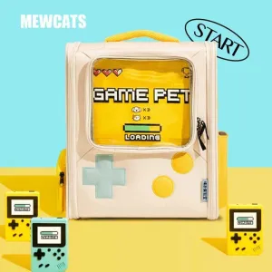 Game Retro Foldable Cat Backpack Expandable 2 Color Large Carrier Bag