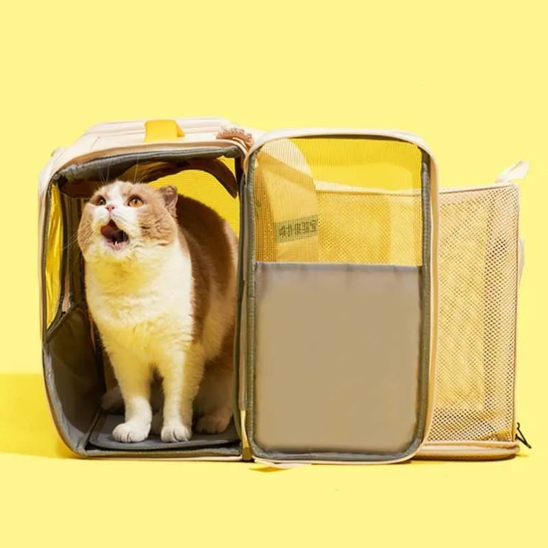 Game Retro Foldable Cat Backpack Expandable 2 Color Large Carrier Bag