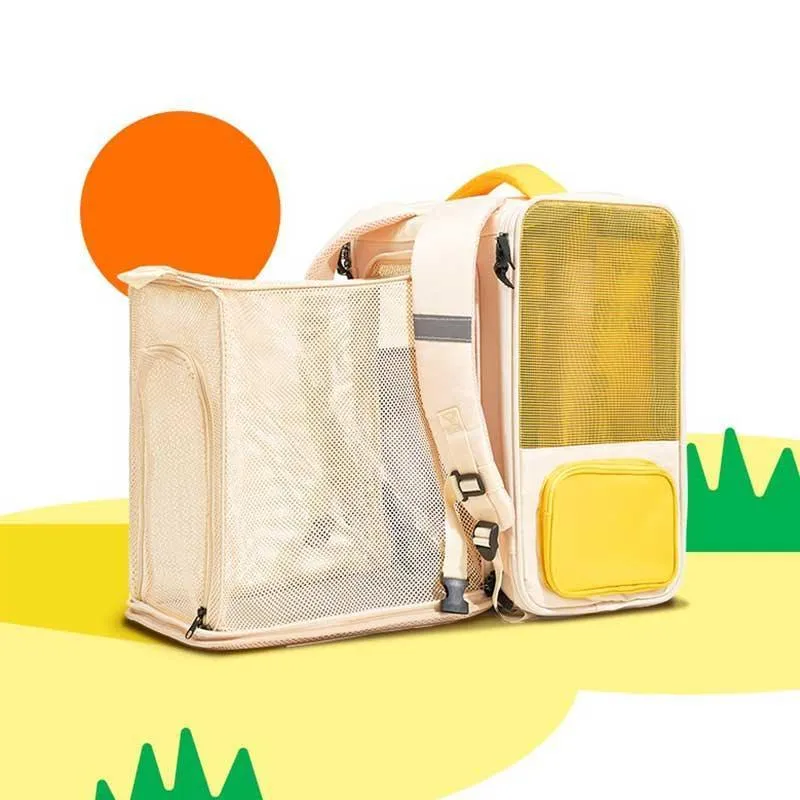 Game Retro Foldable Cat Backpack Expandable 2 Color Large Carrier Bag