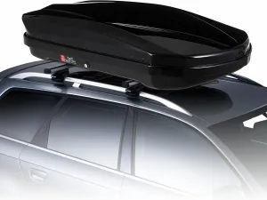 Garvee Heavy Duty Hard Shell Roof Top Cargo Carrier - 55(L) x31(W) x12(H) Waterproof Lockable Storage Box Capacity 165 Lbs 12.4 Cu Ft - Tool-Free Install- Fits SUV, Truck, Van