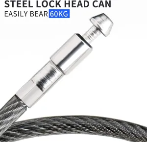 gate Locks for Outdoor Fence gate Lock Locker Lock Bike Lock Cable Chain Lock Combination Lock Outdoor(Blue)
