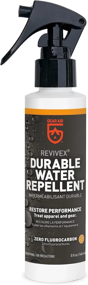 Gear AID Revivex Durable Water Repellent (DWR) Spray for Waterproofing, Restoring Performance on Nylon Jackets, Gore-TEX, Paddle, Snow and Camping Gear