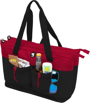 geckobrands 2 Compartment Tote Cooler – Durable, Leak-Proof Insulated Cooler Bag for Food and Drinks