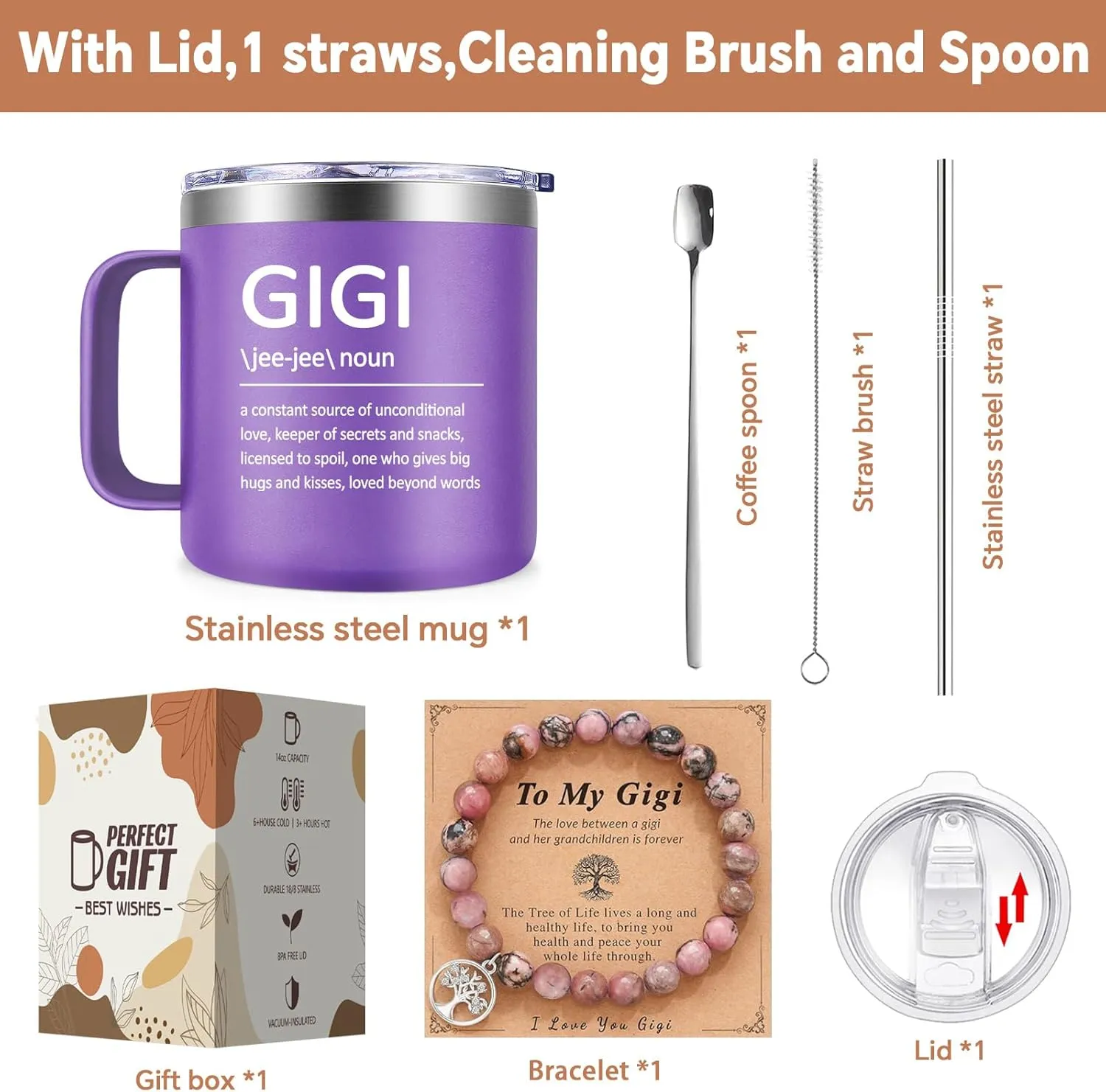 Gigi Gifts for Grandma - Gigi Mothers Day Gifts - Birthday, Christmas Gift for Gi Gi - Coffee Mug 14 oz