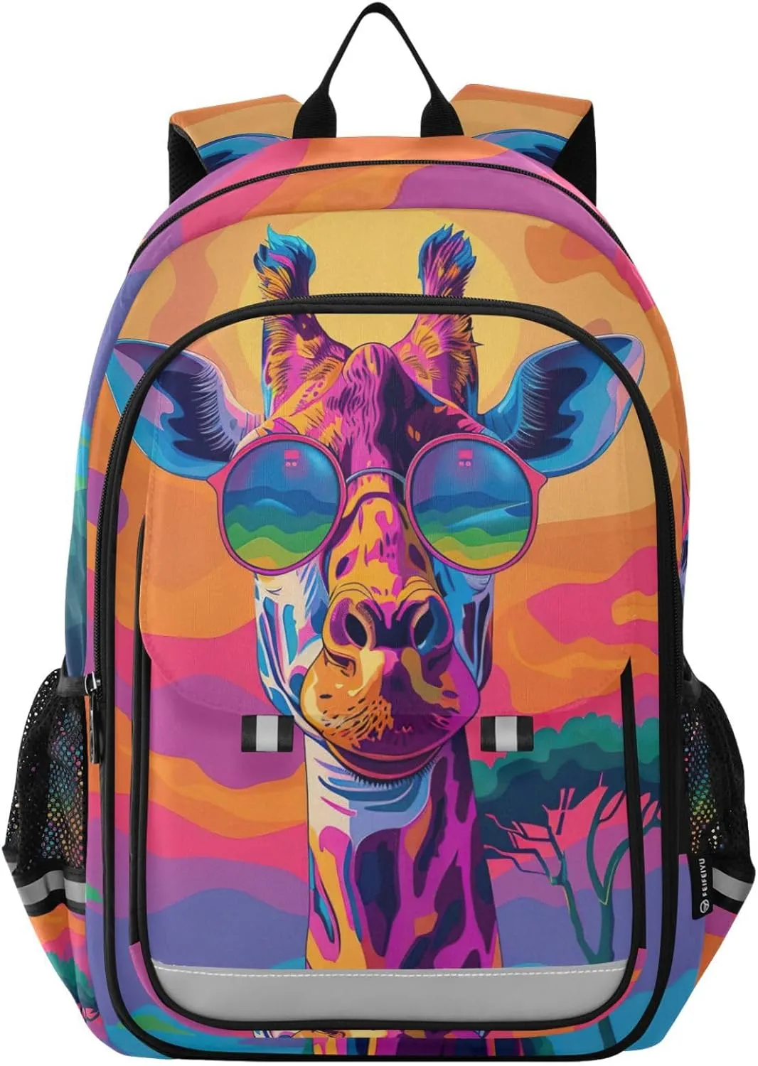 Giraffe Watercolor Print Backpack for Boys Middle-School Elementary Bookbags 20325201