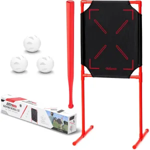 GoSports LotBall AIR Backyard Baseball Bat, Ball and Strike Zone Set - Plastic Baseball Game for Kids