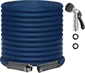 Gotron Garden Hose 50ft, Non-Expanding Lightweight Water Hose with 7 Function Nozzle & 360° Swivel Grip, Flexible, Kink-Free, Wear-Resistant, Leak-Proof, 3/4" Thickened Connector, Yard, Garden