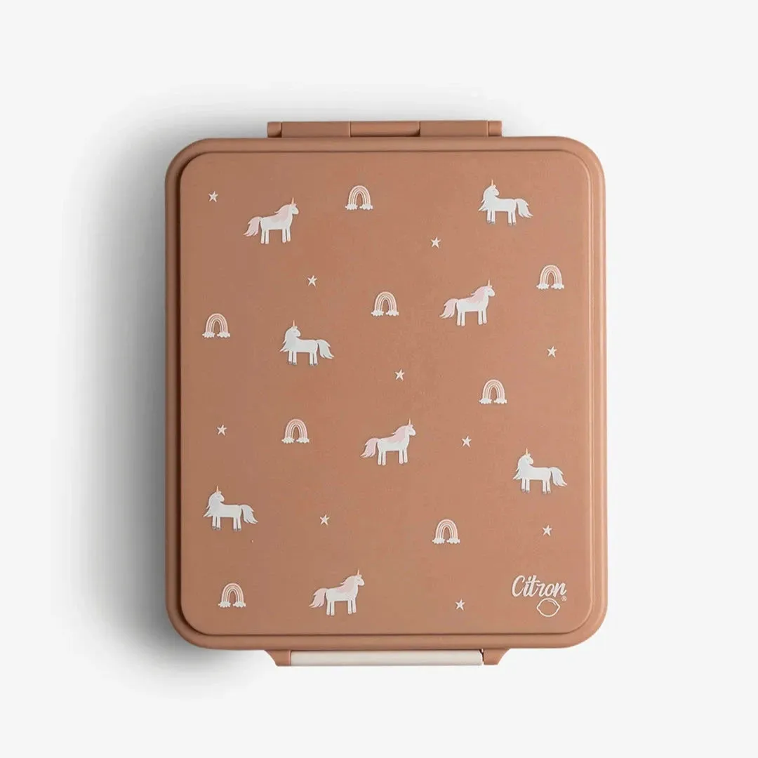 Grand Lunch Box - 4 Compartments - Unicorn Blush Pink   Food Jar