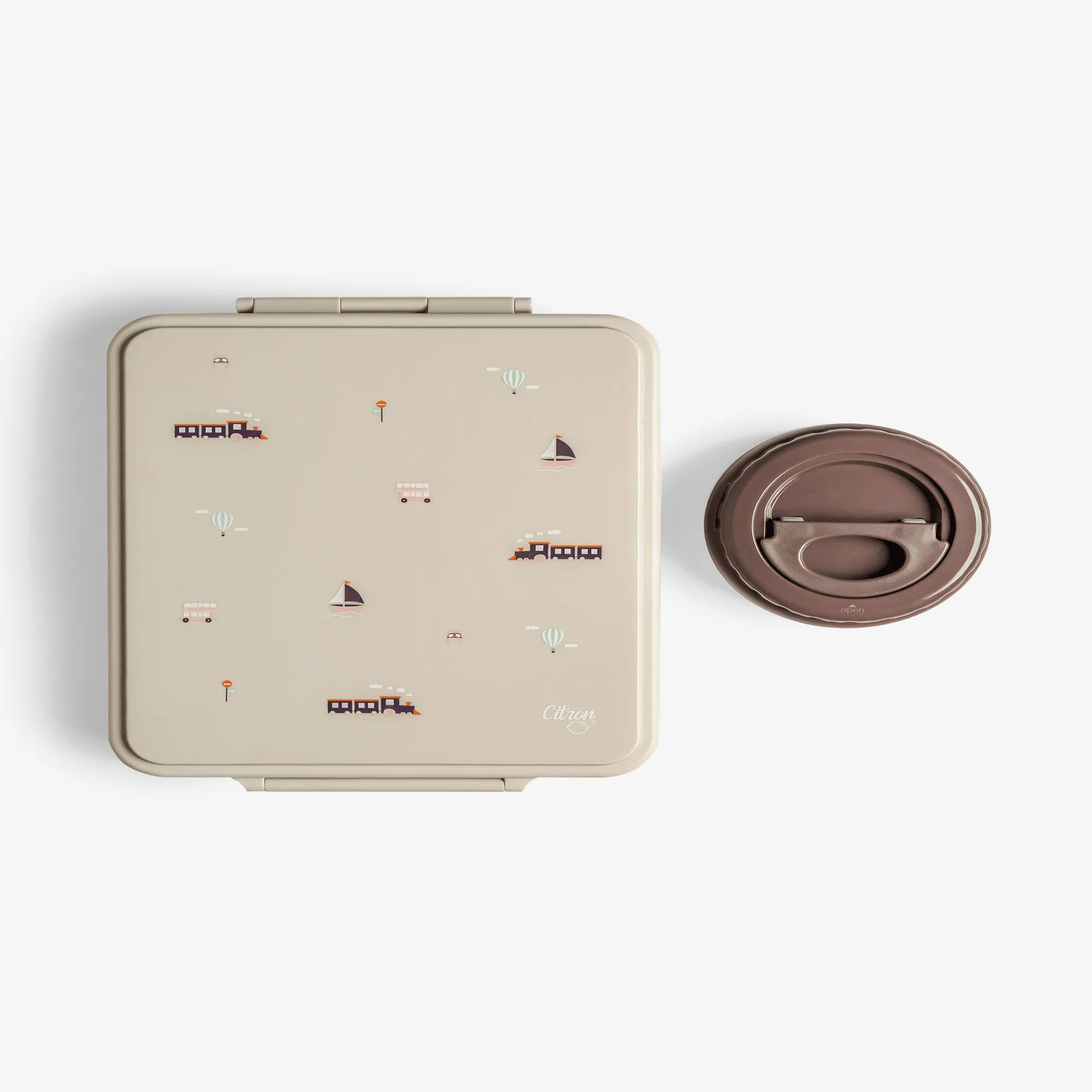 Grand Lunch Box - 4 Compartments - Vehicles   Food Jar