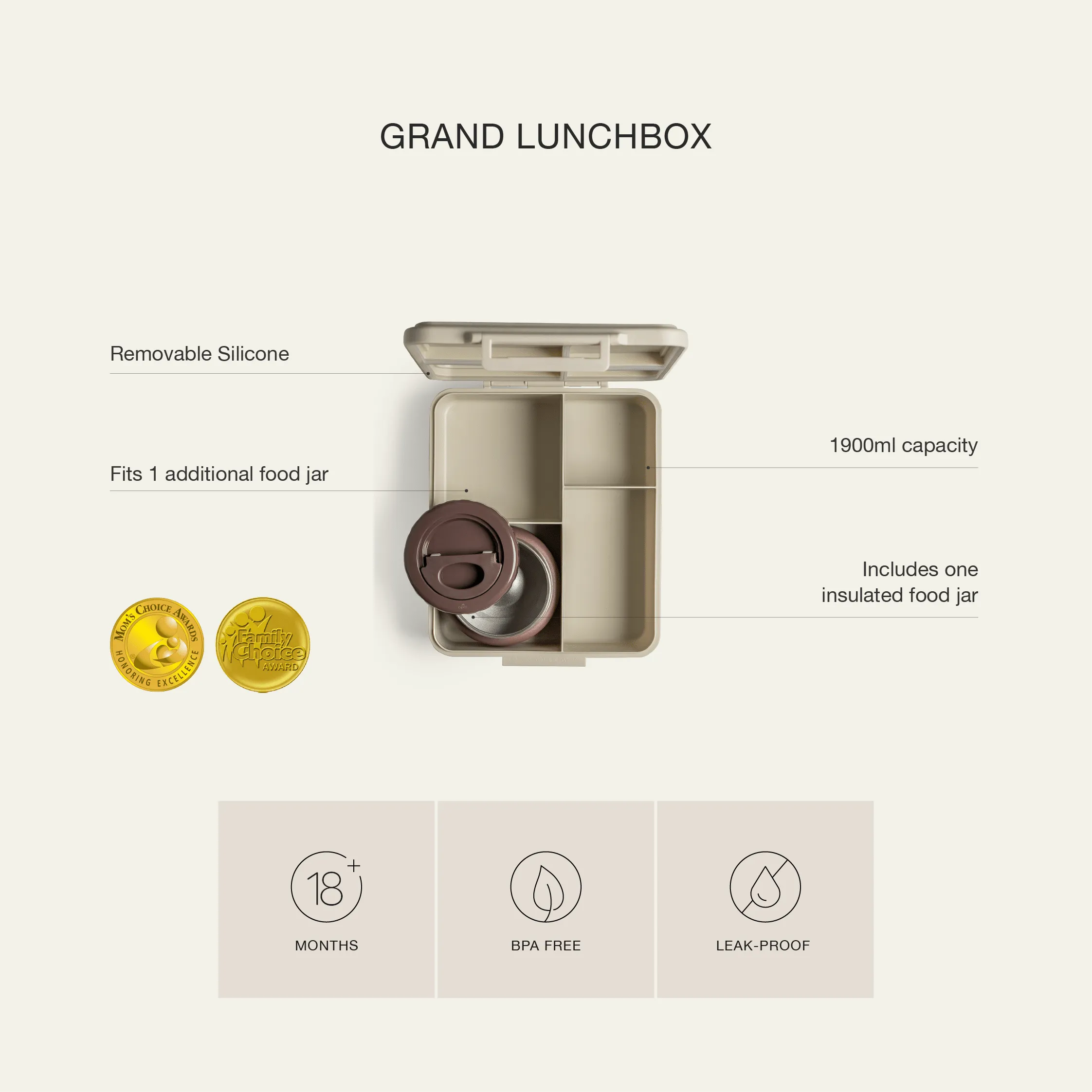 Grand Lunch Box - 4 Compartments - Vehicles   Food Jar
