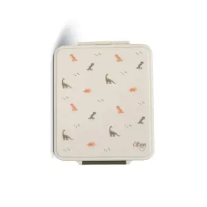 Grand Lunch Box With 4 Compartments And 1 Food Jar - Dino- Green