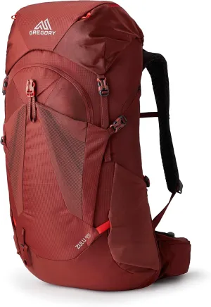Gregory Zulu 45L Unisex Hiking/Backpacking Pack, Freefloat Hipbelt, Internal Hydration Sleeve For Water Bladder, (Reservoir Not Included), Medium/Large, Rust Red