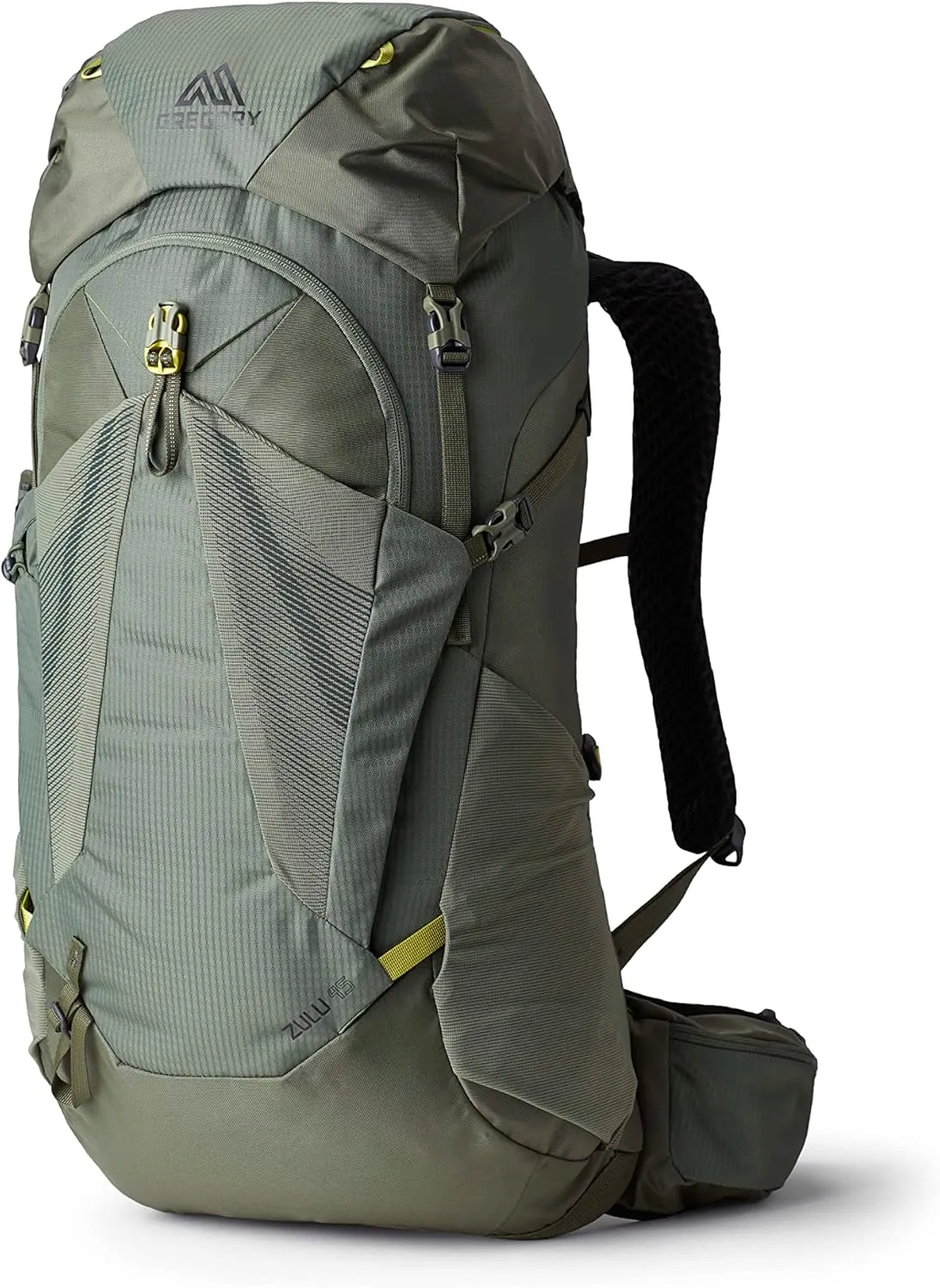 Gregory Zulu 45L Unisex Hiking/Backpacking Pack, Freefloat Hipbelt, Internal Hydration Sleeve For Water Bladder, (Reservoir Not Included), Small/Medium, Forage Green