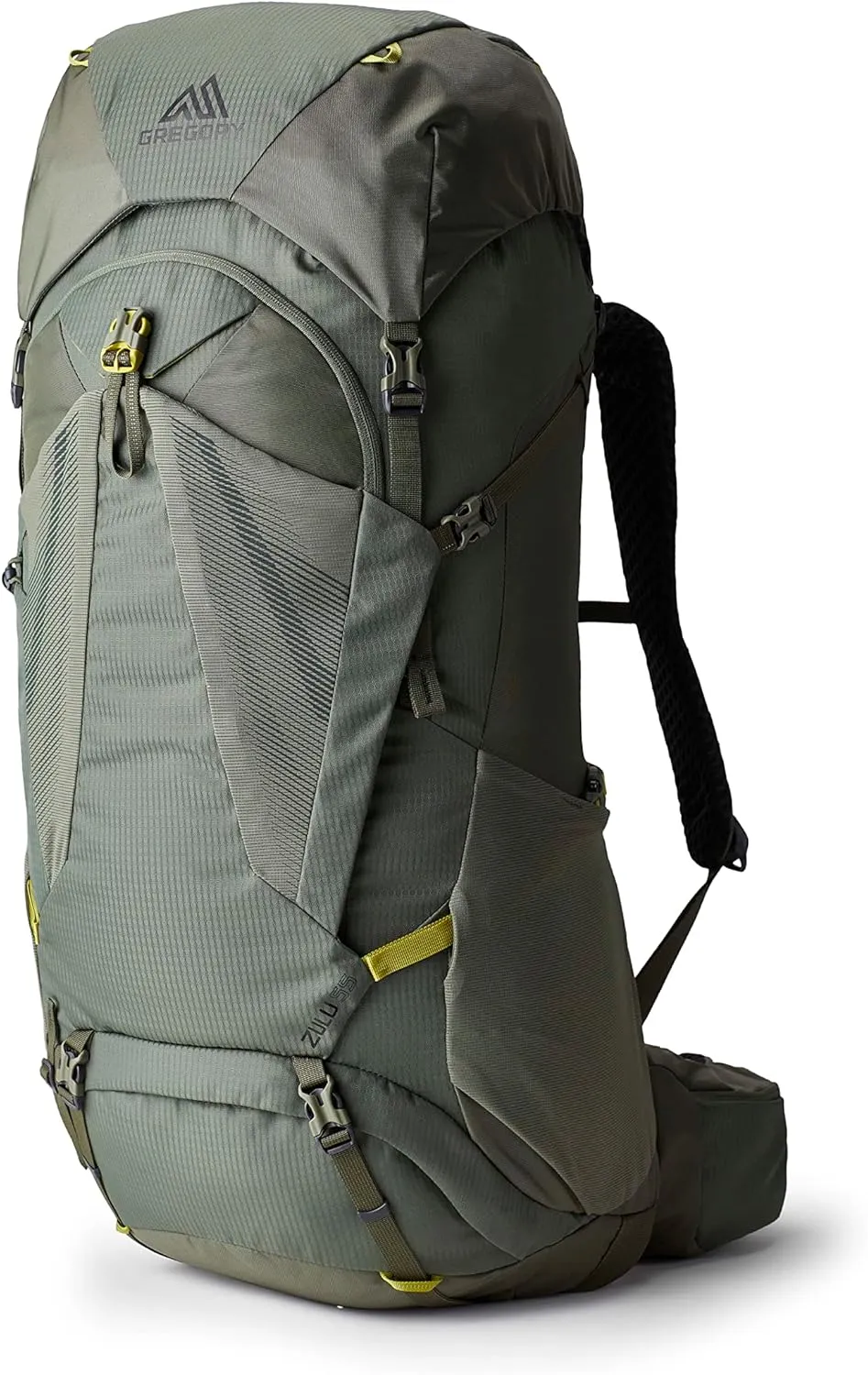 Gregory Zulu 55L Unisex Hiking/Backpacking Pack, Freefloat Hipbelt, Internal Hydration Sleeve For Water Bladder, (Reservoir Not Included), Medium/Large, Forage Green