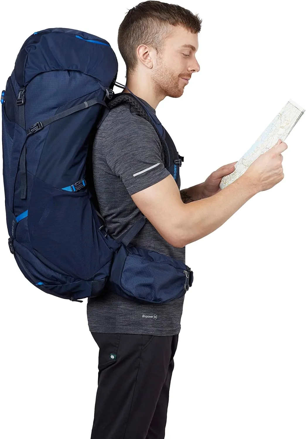 Gregory Zulu 55L Unisex Hiking/Backpacking Pack, Freefloat Hipbelt, Internal Hydration Sleeve For Water Bladder, (Reservoir Not Included), Small/Medium, Halo Blue