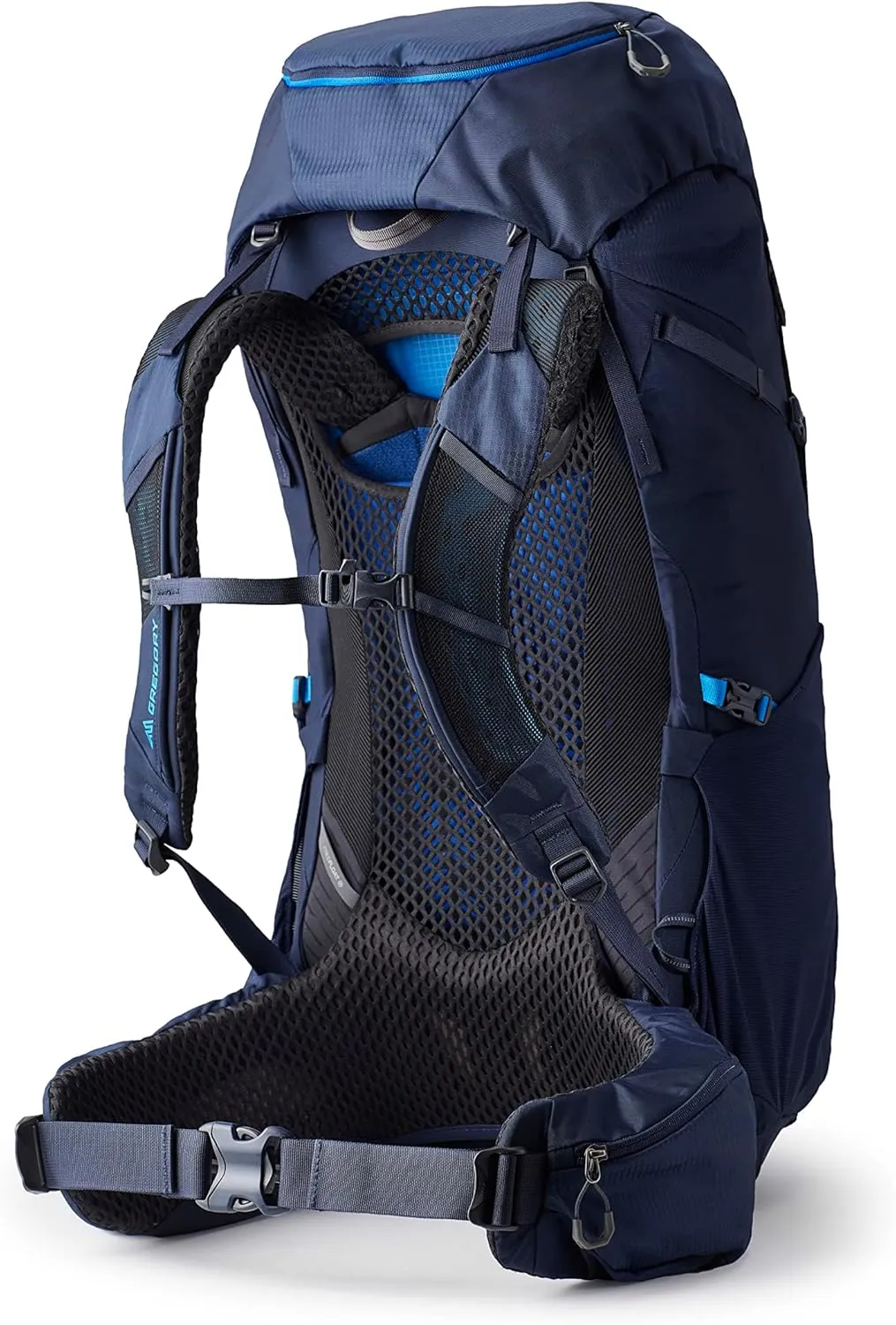 Gregory Zulu 55L Unisex Hiking/Backpacking Pack, Freefloat Hipbelt, Internal Hydration Sleeve For Water Bladder, (Reservoir Not Included), Small/Medium, Halo Blue