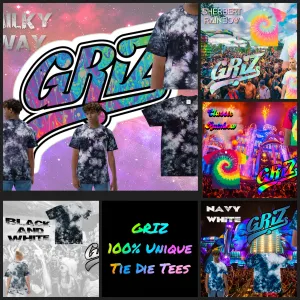 Griz Embroidery Tie Dye T-shirt
