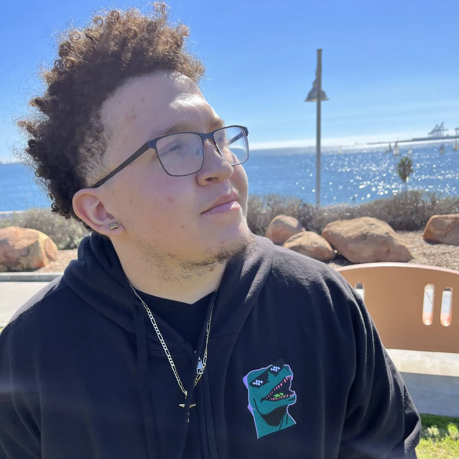 Groovy Kaiju - Embroidered Logo Zip-Up Hoodie