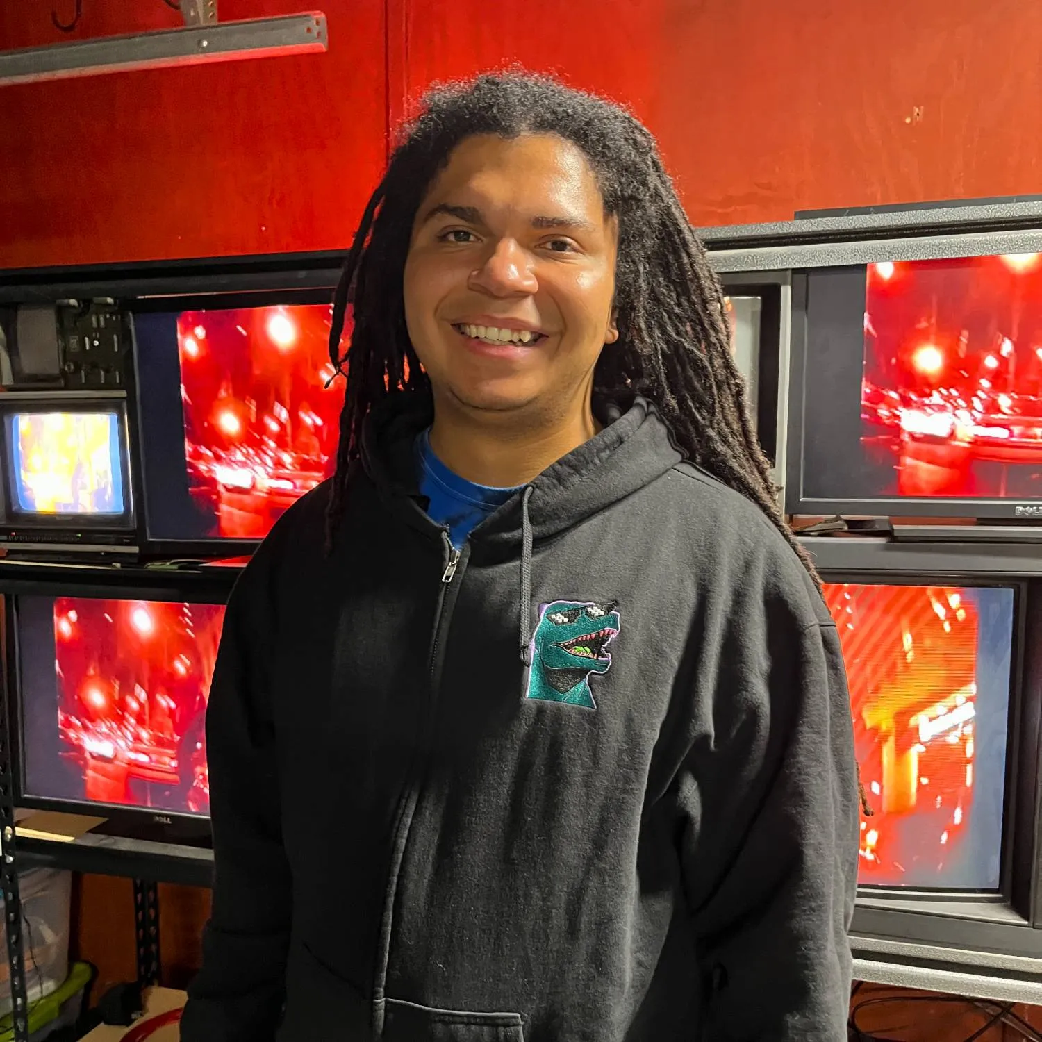 Groovy Kaiju - Embroidered Logo Zip-Up Hoodie