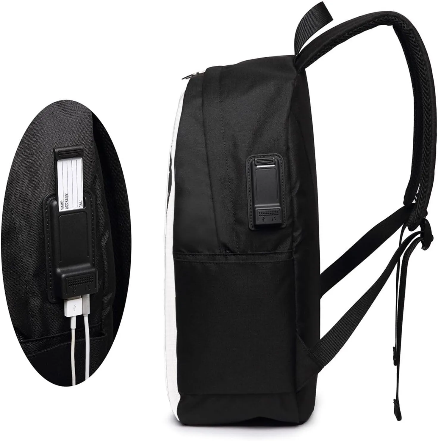 Half American Half Ecuadorian Women Ecuador Flag Travel Backpack 17-Inch Laptop Backpacks Business Rucksack Casual Sport Daypack with USB Charging Port Carry-on Bag for Camping Biking