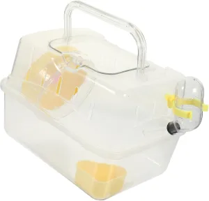 Hamster Travel Carrier Roof Secure Spacious Cage for Hamsters Chinchillas Sugar Gliders