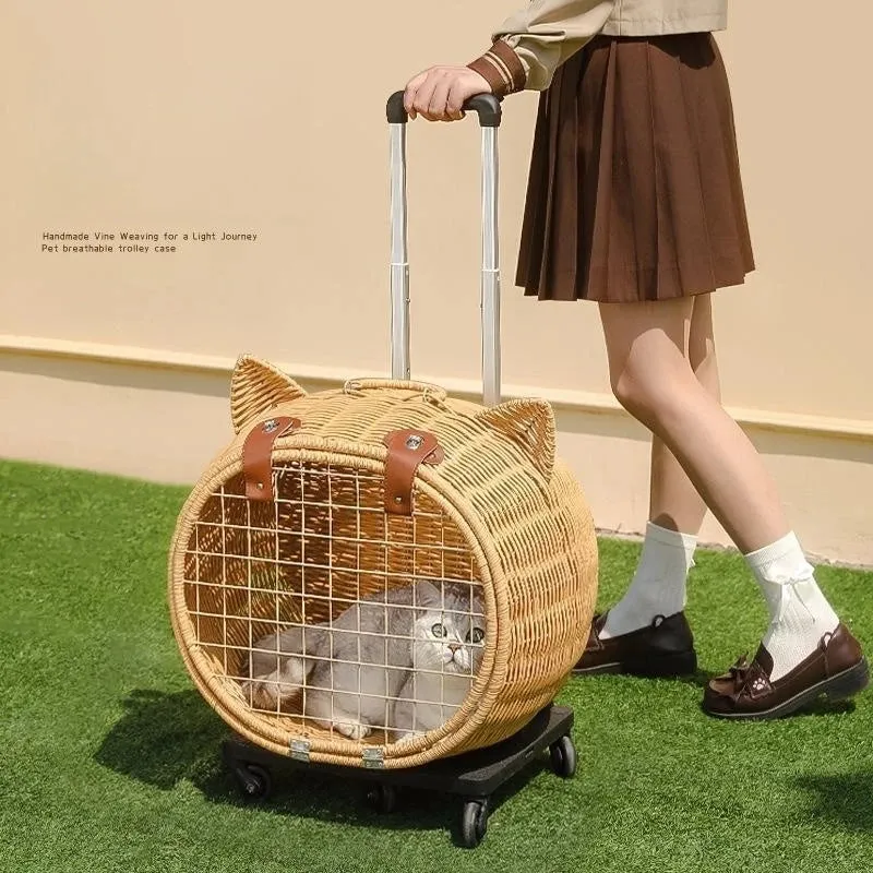 Hand Woven Outdoor Pet Trolley